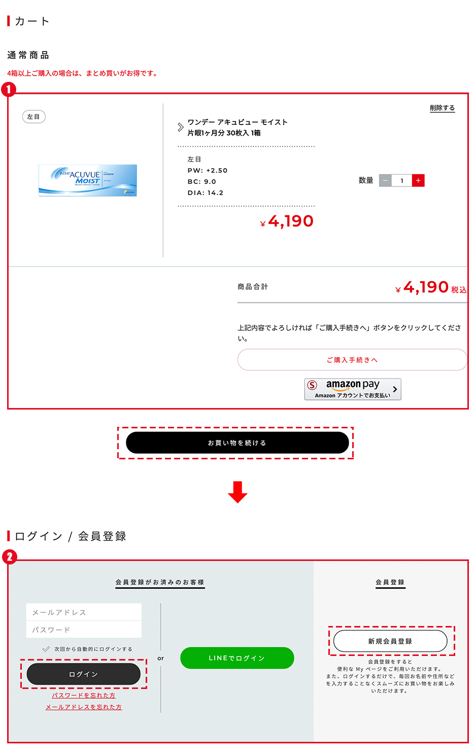 購入商品を決定する